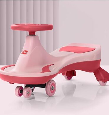LuvLap Sunny Swing Car, Kids Push Car, Magic Car for Kids, Comfortable Seats & Durable, Ride On Magic Car for 3+ Years Baby Boy & Girl, Pink