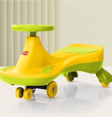 LuvLap Sunny Swing Car, Kids Push Car, Magic Car for Kids, Comfortable Seats & Durable, Ride On Magic Car for 3+ Years Baby Boy & Girl, Yellow