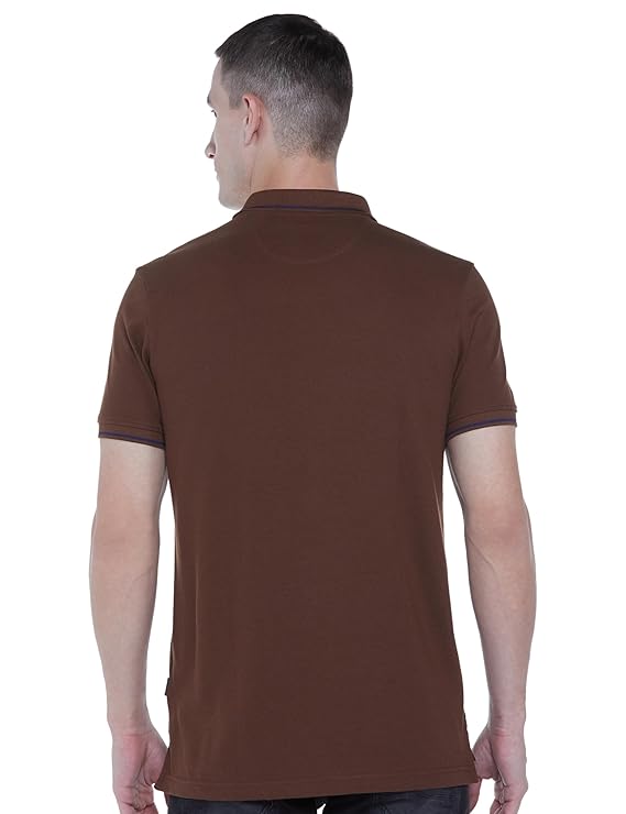 Van Heusen Men's Cotton Solid Regular Fit T-Shirt - Image 2