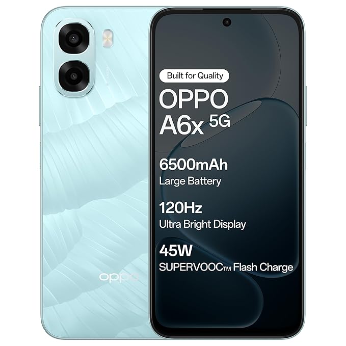 Oppo A6X 5G (Ice Blue, 4GB RAM, 128GB Storage)
