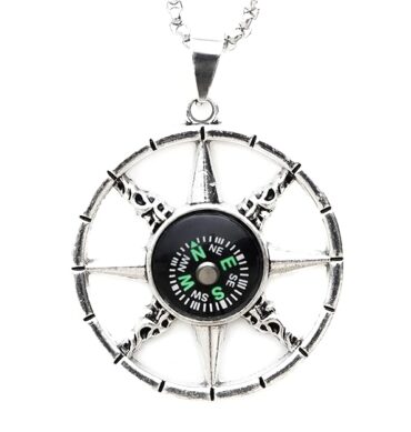 THE MEN THING Alloy Pendant with Pure Stainless Steel 24inch Round Box Chain, American trending Style - Round Box Chain & Pendant for Men & Boys