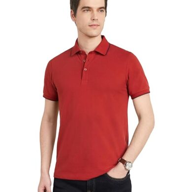 Symbol Premium Men's Cotton Stretch Solid Polo T-Shirt (Regular Fit | Pique Knit)