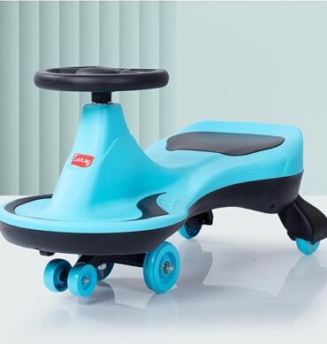 LuvLap Sunny Swing Car, Kids Push Car, Magic Car for Kids, Comfortable Seats & Durable, Ride On Magic Car for 3+ Years Baby Boy & Girl, Blue & Black