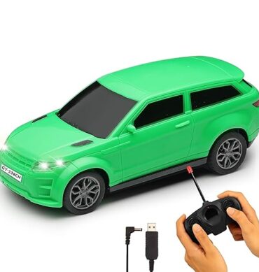 Gooyo GY-338CH Rechargeable Remote Control Car Toy | Green Color, Power Source: Lithium Rechargeable Battery for Car (Included) & 2xAA Battery for Remote Controller (Not Included)