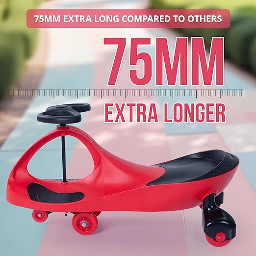 LuvLap Sunshine Swing Car for Kids, Comfortable Seats & Durable, Smooth Wheels, Baby Car, Magic Toy, Push Ride On, 3+ Years, Birthday Gift for Baby Boys & Girls, Red & Black - Image 4