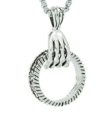 THE MEN THING Alloy Pendant with Pure Stainless Steel 24inch Round Box Chain, American trending Style - Round Box Chain & Pendant for Men & Boys