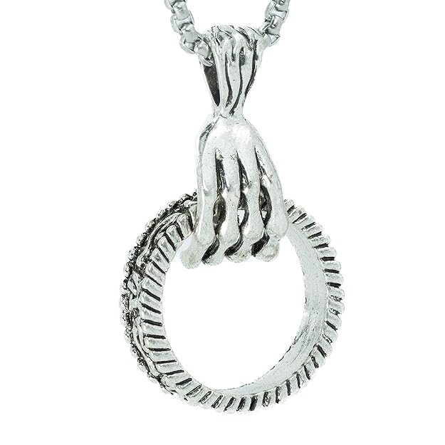 THE MEN THING Alloy Pendant with Pure Stainless Steel 24inch Round Box Chain, American trending Style - Round Box Chain & Pendant for Men & Boys