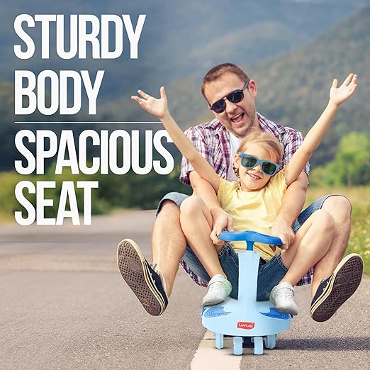 LuvLap Sunshine Swing Car for Kids, Comfortable Seats & Durable, Smooth Wheels, Baby Car, Magic Toy, Push Ride On, 3+ Years, Birthday Gift for Baby Boys & Girls, Blue - Image 3