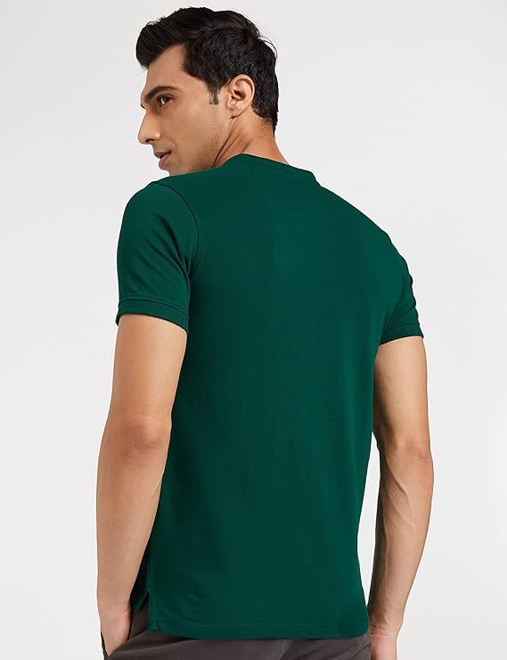 Men's Cotton Rich Polo T Shirt | Mandarin Collar Tshirts | Half Sleeves | Plain - Regular Fit (Available in Plus Sizes) - Image 2