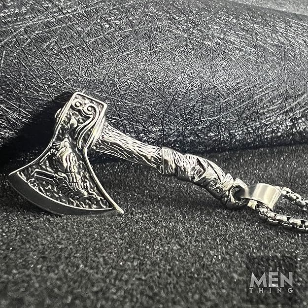 THE MEN THING Alloy Pendant with Pure Stainless Steel 24inch Round Box Chain, American trending Style - Round Box Chain & Pendant for Men & Boys - Image 4