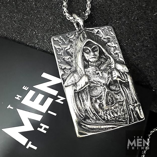 THE MEN THING Alloy Pendant with Pure Stainless Steel 24inch Round Box Chain, American trending Style - Round Box Chain & Pendant for Men & Boys - Image 3