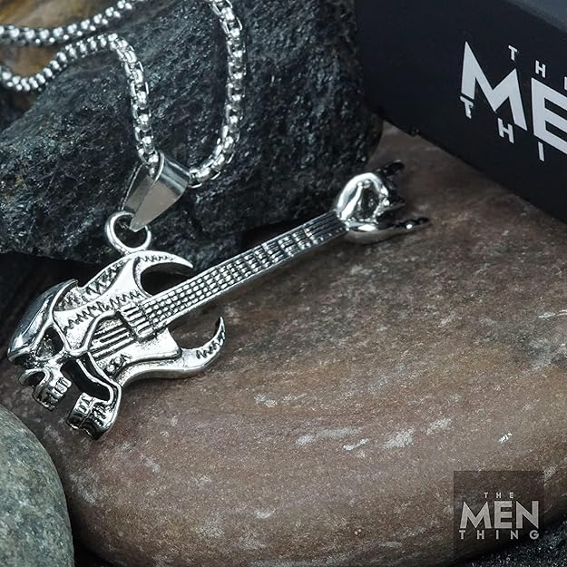 THE MEN THING Alloy Pendant with Pure Stainless Steel 24inch Round Box Chain, American trending Style for Men & Boys - Image 3