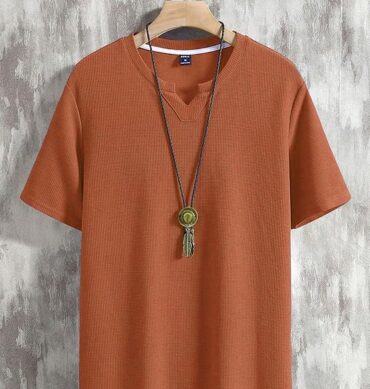Men's Waffle Knitted V Neck|T Shirt for Man|Waffle|Cotton|Casual| Regular Fit Tees