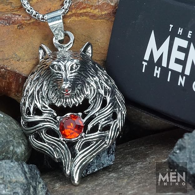THE MEN THING Alloy Pendant with Pure Stainless Steel 24inch Round Box Chain, American trending Style for Men & Boys - Image 4