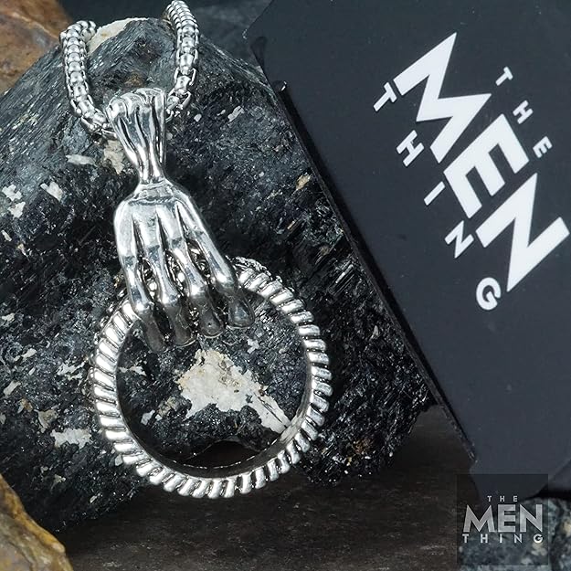 THE MEN THING Alloy Pendant with Pure Stainless Steel 24inch Round Box Chain, American trending Style - Round Box Chain & Pendant for Men & Boys - Image 4