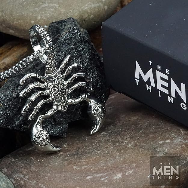 THE MEN THING Alloy Pendant with Pure Stainless Steel 24inch Round Box Chain, American trending Style for Men & Boys - Image 3