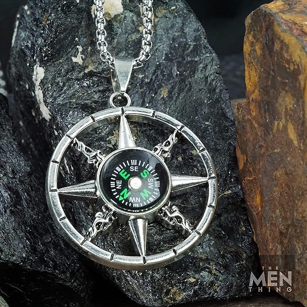 THE MEN THING Alloy Pendant with Pure Stainless Steel 24inch Round Box Chain, American trending Style - Round Box Chain & Pendant for Men & Boys - Image 3