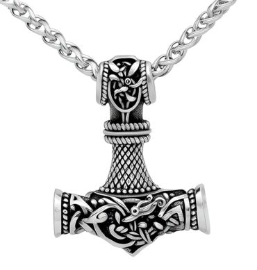 THE MEN THING Pendant for Men - Pure Titanium Steel Pendant Viking Collection with 24inch Round Box Chain for Men & Boys