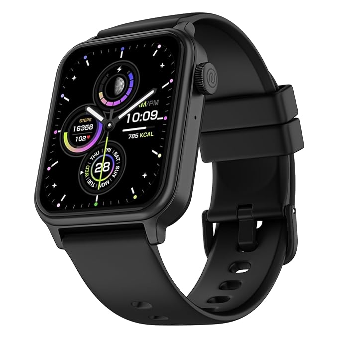 Noise Pulse 2 Max 1.85" Display, Bluetooth Calling Smart Watch, 10 Days Battery, 550 NITS Brightness, Smart DND, 100 Sports Modes, Smartwatch for Men and Women (Jet Black)
