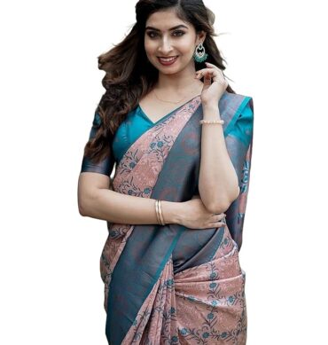 Women's Kanjivaram Soft Silk Banarasi Saree With Blouse Piece | Banarasi Sari For Women | Saree with Blosepiece