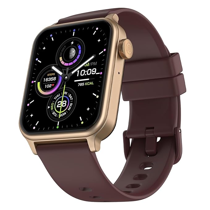 Noise Pulse 2 Max 1.85" Display, Bluetooth Calling Smart Watch, 10 Days Battery, 550 NITS Brightness, Smart DND, 100 Sports Modes, Smartwatch for Men and Women (Deep Wine)