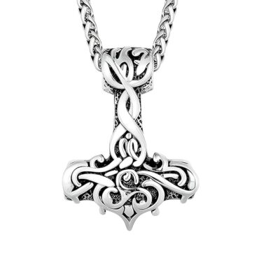THE MEN THING Pendant for Men - Pure Titanium Steel Pendant Viking Collection with 24inch Round Box Chain for Men & Boys