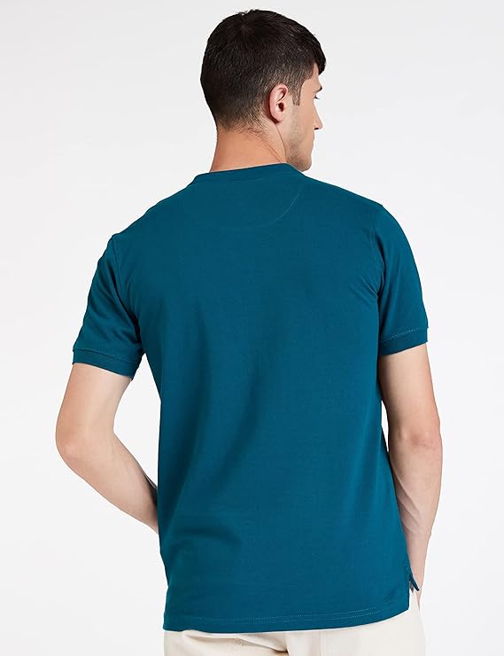 Men's Cotton Rich Polo T Shirt | Mandarin Collar Tshirts | Half Sleeves | Plain - Regular Fit (Available in Plus Sizes) - Image 2
