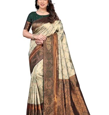 Women's Kanjivaram Soft Silk Banarasi Saree With Blouse Piece | Banarasi Sari For Women | Saree with Blosepiece
