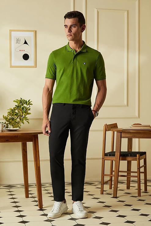 Van Heusen Men's Cotton Solid Regular Fit T-Shirt - Image 2
