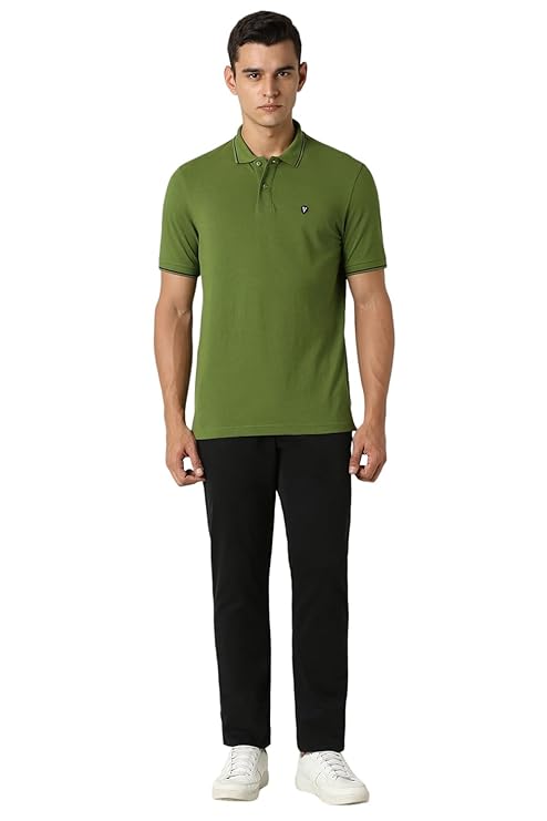Van Heusen Men's Cotton Solid Regular Fit T-Shirt - Image 4