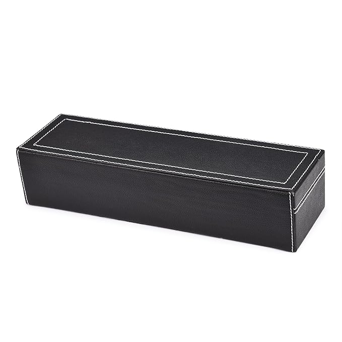 Men's and Women's Leatherette Watch organizer holder Case for 6 Watches, Removable Watch Pillows, Watch Box Holder, Gift for Loved Ones (Black::Maroon) - Image 4