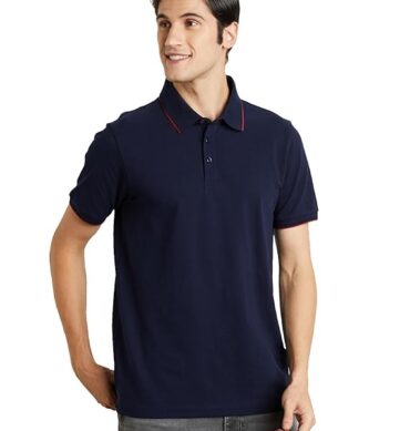 Symbol Premium Men's Cotton Stretch Solid Polo T-Shirt (Regular Fit | Pique Knit)