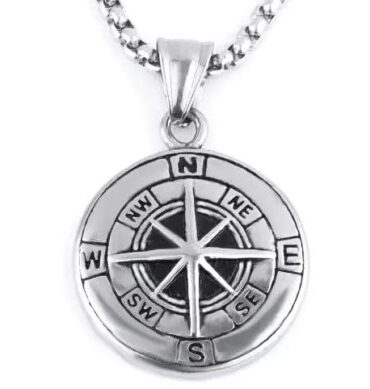 THE MEN THING Alloy Pendant with Pure Stainless Steel 24inch Round Box Chain, American trending Style for Men & Boys