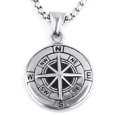 THE MEN THING Alloy Pendant with Pure Stainless Steel 24inch Round Box Chain, American trending Style for Men & Boys