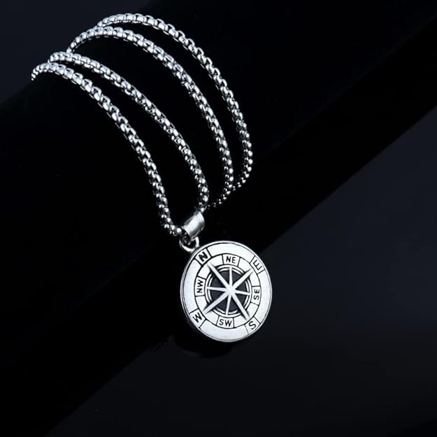 THE MEN THING Alloy Pendant with Pure Stainless Steel 24inch Round Box Chain, American trending Style for Men & Boys - Image 3