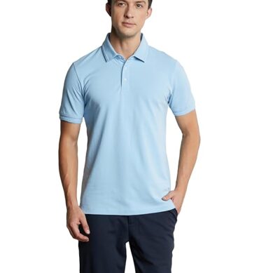 Symbol Premium Men's Cotton Stretch Solid Polo T-Shirt (Regular Fit | Pique Knit)