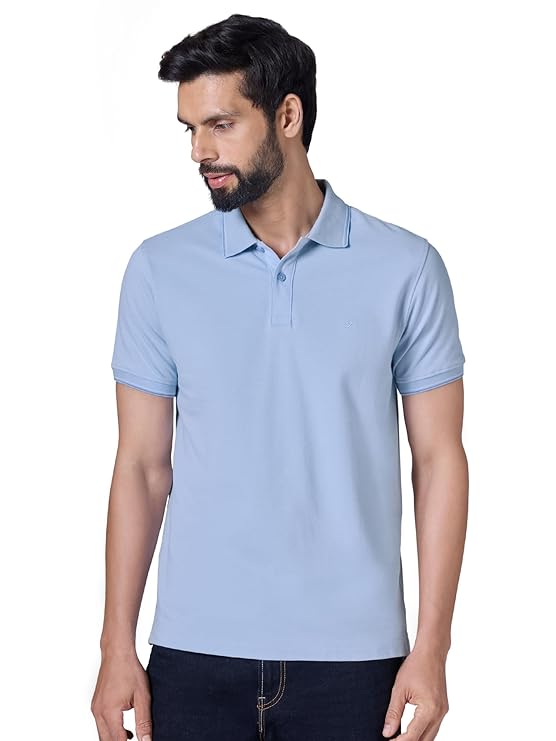 XYXX Accent Men's Solid Cotton Polo T Shirt | Collar Tshirts | Half Sleeves | Solid-Slim Fit