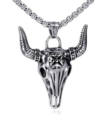THE MEN THING Alloy Pendant with Pure Stainless Steel 24inch Round Box Chain, American trending Style for Men & Boys